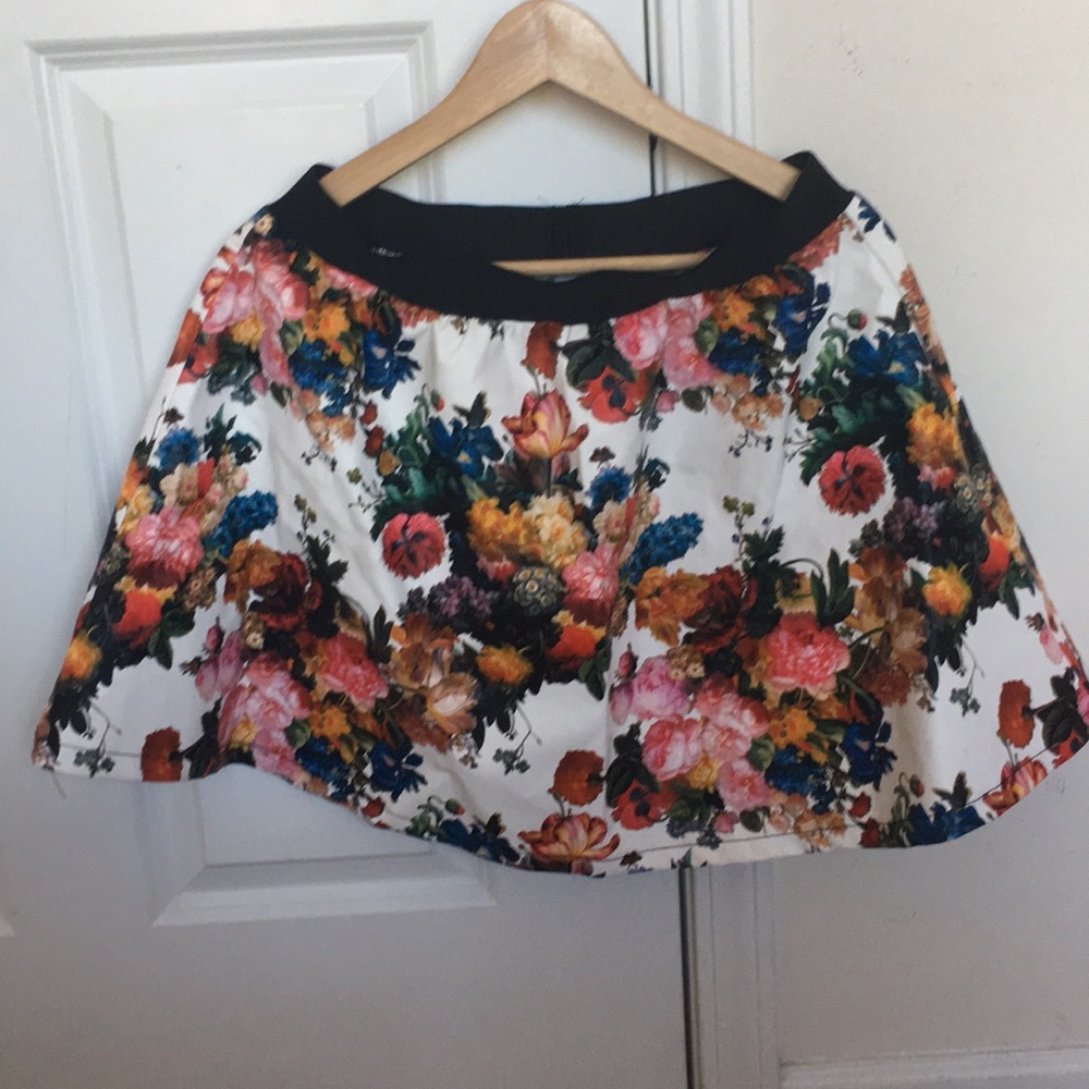 Leather flower skirt